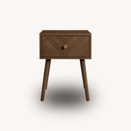 Challis 1DR Bedside Table, Walnut - thumbnail 4