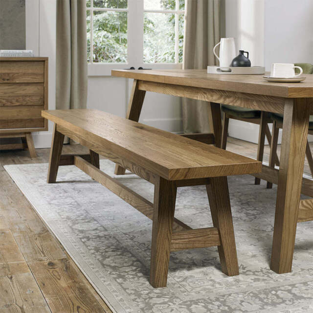 Highgate Rustic Oak Large Bench - image 1