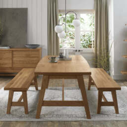Highgate Rustic Oak Large Bench - thumbnail 2