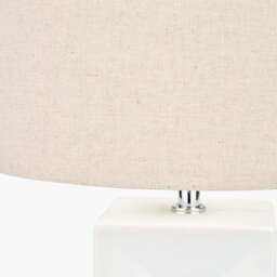 White Tall Block Table Lamp - thumbnail 4