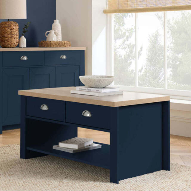 Burwick 2DR Coffee Table, Blue