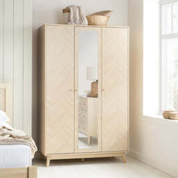 Challis Wardrobe with Mirror, Oak