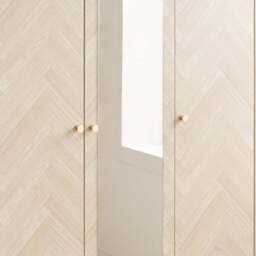 Challis Wardrobe with Mirror, Oak - thumbnail 2