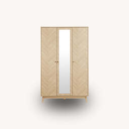 Challis Wardrobe with Mirror, Oak - thumbnail 5