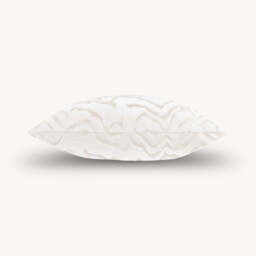 Vesper Cut Velvet Cushion, White - thumbnail 4