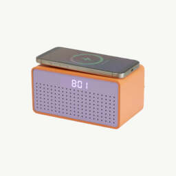 Rise Mix Bluetooth Speaker, Wireless Charger & Alarm Clock, Orange