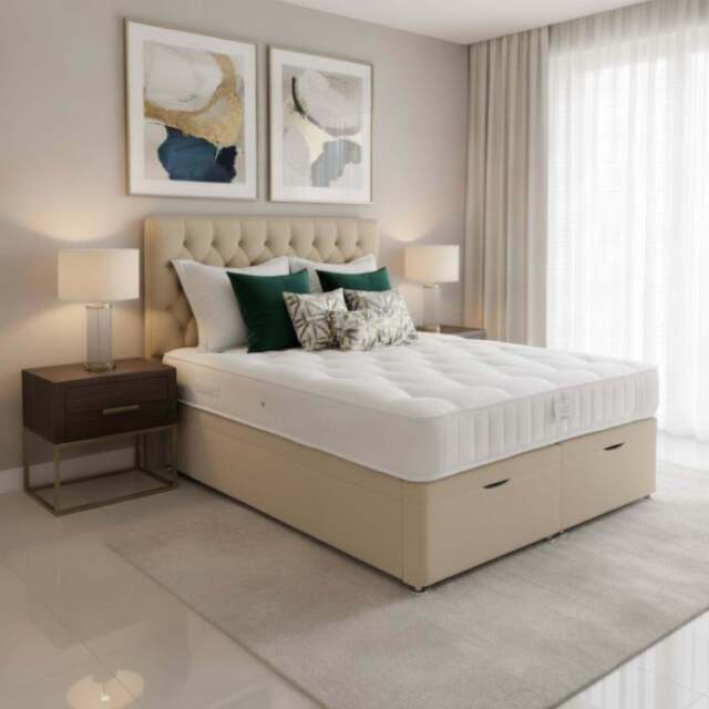 Arighi Bianchi Ottoman Antoinette Bed, King / Beige - image 1