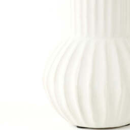 Cream Ribbed Vase - thumbnail 6