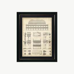 Vintage Architect Plans IV Wall Art