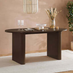 Tiffany Fluted Dining Table, Walnut - thumbnail 2
