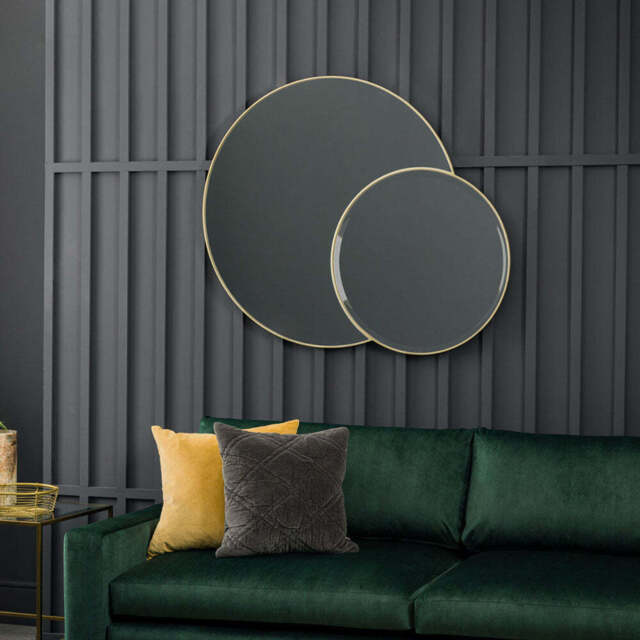 Orlando Double Circle Mirror, Gold