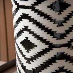 Black & White Ikat Table Lamp - thumbnail 2