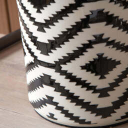 Black & White Ikat Table Lamp - thumbnail 3