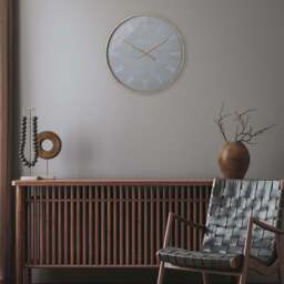 "21"" Nordic Wall Clock Cement" - thumbnail 1