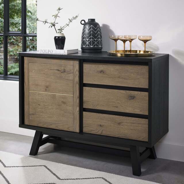 Highgate Weathered Oak Narrow Sideboard - image 1