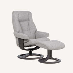 Martha Reclining Chair and Footstool, Small / Grey