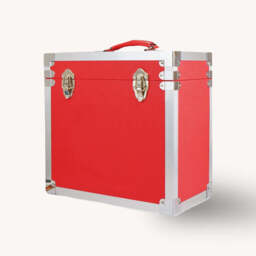 Vinyl Record Storage Box, Red - thumbnail 3