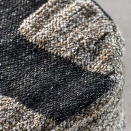 Monochrome Graphic Drum Pouffe - thumbnail 2