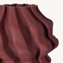 Burgundy 3D Effect Printed Vase - thumbnail 4