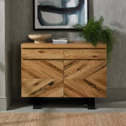 Glendale Rustic Oak Narrow Sideboard - thumbnail 1