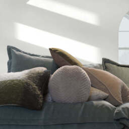 Mink Textured Fluffy Cushion Ball - thumbnail 4