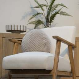 Mink Textured Fluffy Cushion Ball - thumbnail 3