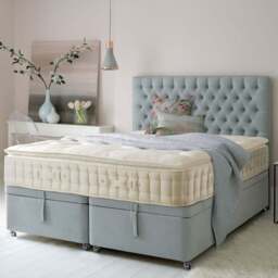 Hypnos Erskine Mattress and Divan Set, Double / Blue