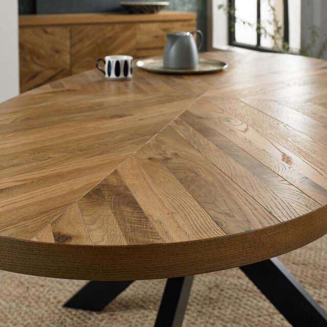 Glendale Rustic Oak 8 Seater Dining Table