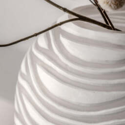 Handblown Carved Glass Vase, Large - thumbnail 3