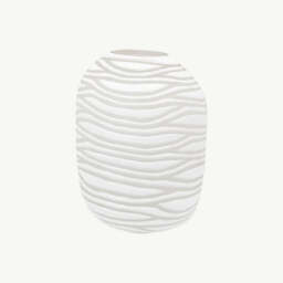 Handblown Carved Glass Vase, Large - thumbnail 4
