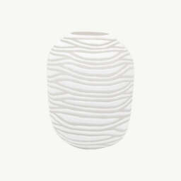 Handblown Carved Glass Vase, Large