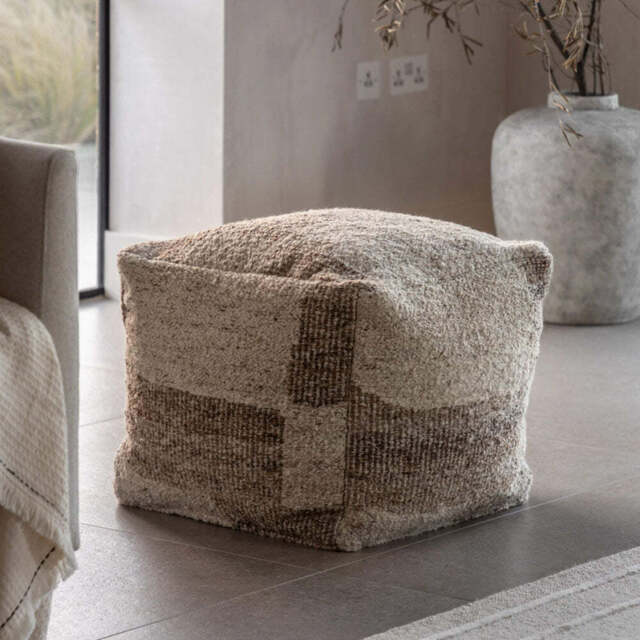 Herning Tonal Natural Pouffe - image 1
