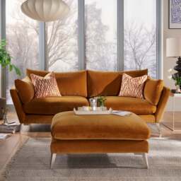 Oliver Sofa, Corner Left Hand Facing / Dark Orange