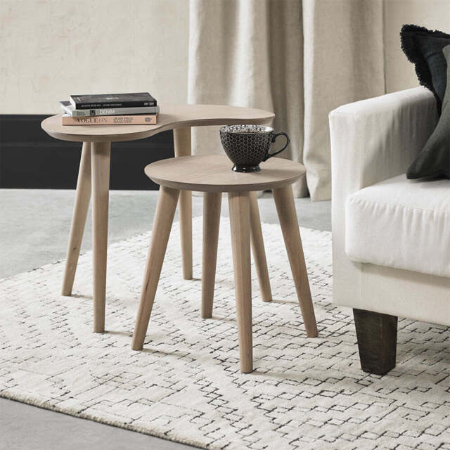 Brondby Scandi Oak Nest of Lamp Tables - image 1