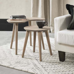 Brondby Scandi Oak Nest of Lamp Tables - thumbnail 1