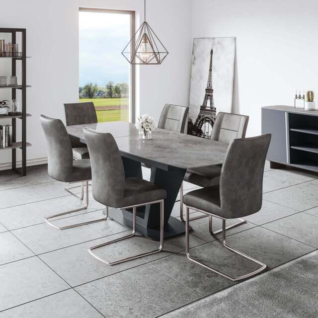 Cordova Contour Dining Chair, Dark Grey
