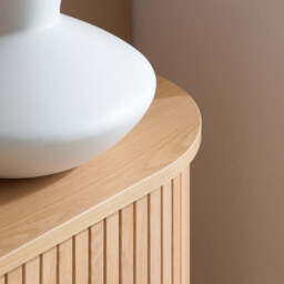 Tiffany Fluted 2DR Sideboard, Oak - thumbnail 3