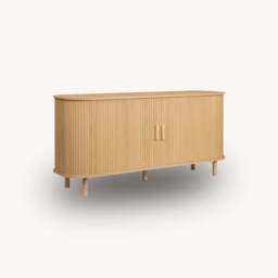 Tiffany Fluted 2DR Sideboard, Oak - thumbnail 5
