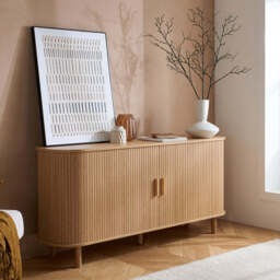 Tiffany Fluted 2DR Sideboard, Oak