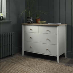 Runswick Scandi Oak & Soft Grey 2&2 Drawer Chest