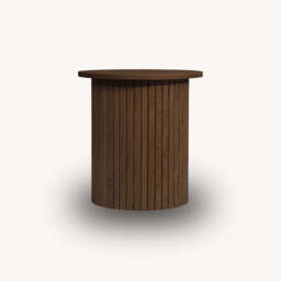 Tiffany Fluted Side Table, Walnut - thumbnail 5