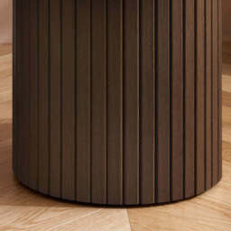 Tiffany Fluted Side Table, Walnut - thumbnail 4