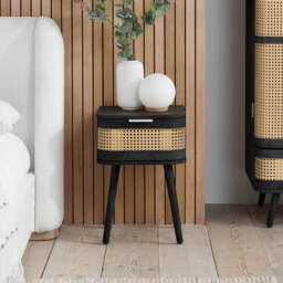 Arlington 1DR Bedside Table, Black - thumbnail 1