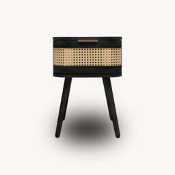 Arlington 1DR Bedside Table, Black - thumbnail 4