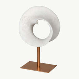 White Resin Twisted Hoop Ornament, Small