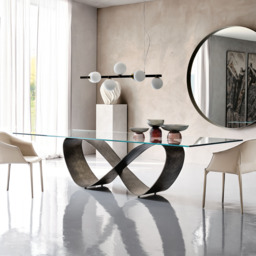 Cattelan Italia Butterfly Glass Dining Table - thumbnail 1