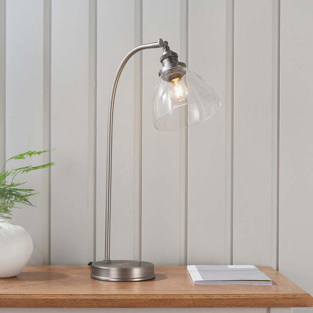Tatton Brushed Silver Table Lamp - image 1