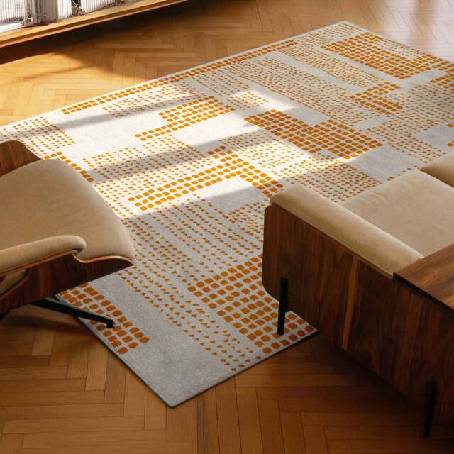 Zen Garden Rug, 2.4m x 3.4m / Light Orange