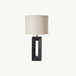 Black Tall Block Table Lamp - thumbnail 2