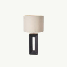 Black Tall Block Table Lamp - thumbnail 4